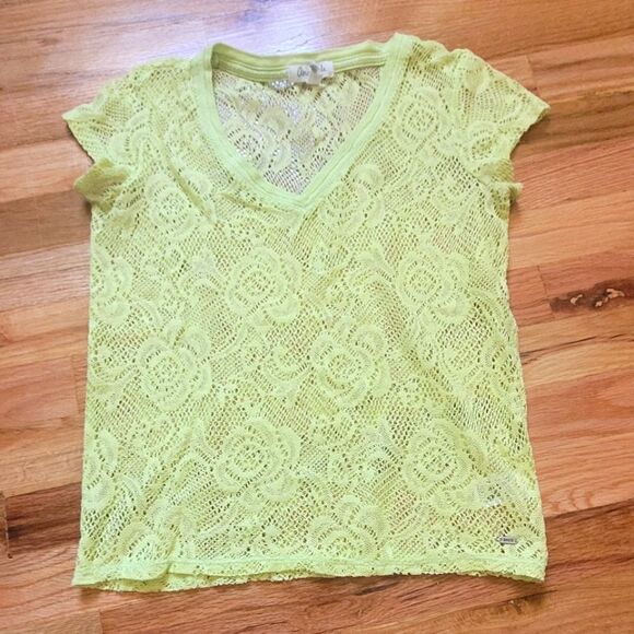 Aeropostale Summer Yellow Overshirt Small - Picture 1 of 5